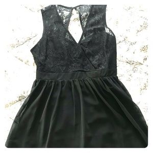 Forever 21 Little Black lace and open back size M